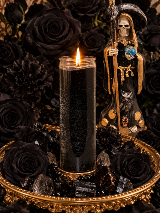 Santa Muerte Negra Novena Candle Working + Extreme Protection + Reversing + Victory Over Enemies + Removing Obstacles + Justice + Necromancy + Law Keep Away + Corta Maldad