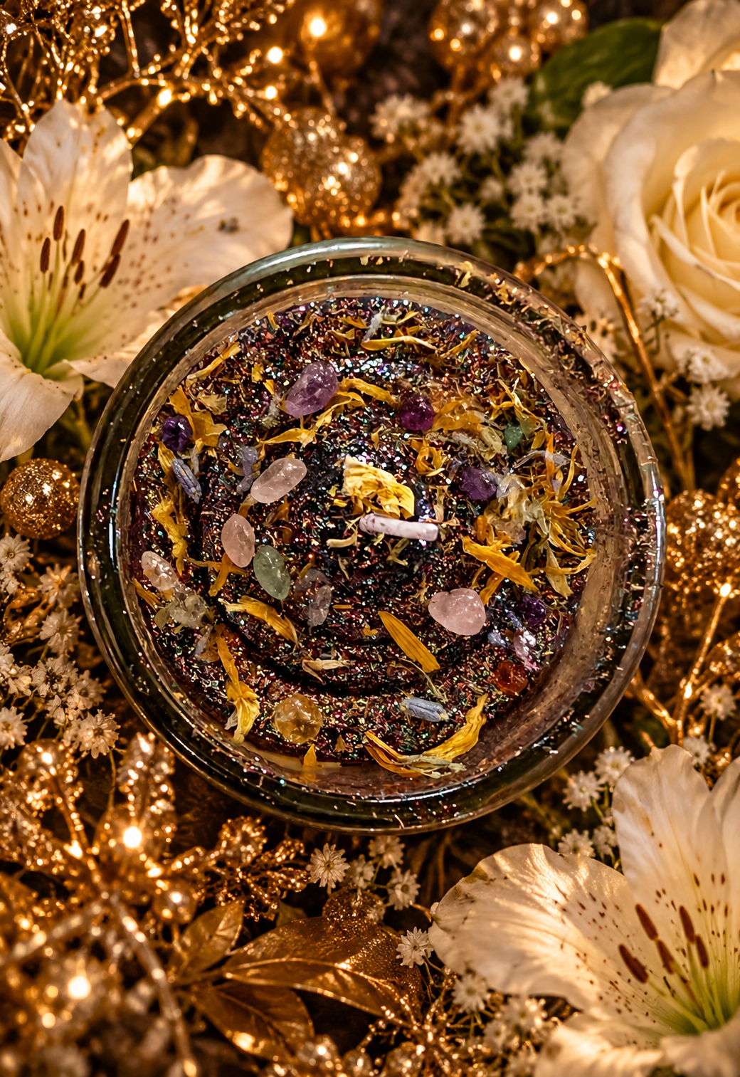 Vela Talhada à Mão das Bênçãos de Ano-Novo + Abundância + Prosperidade + Amor + Dinheiro + Saúde + Sorte