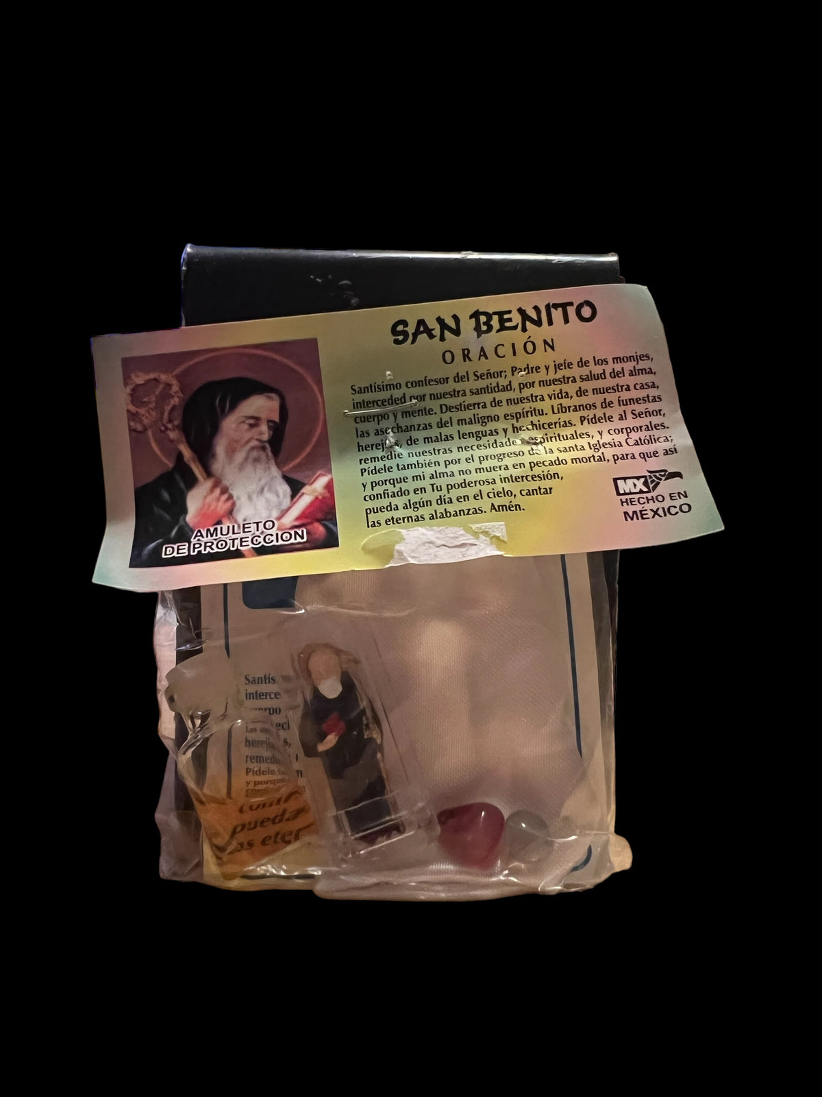San Benito Amulet + Saint Benedict + Protection + Made in Mexico + Amuleto + Morralito