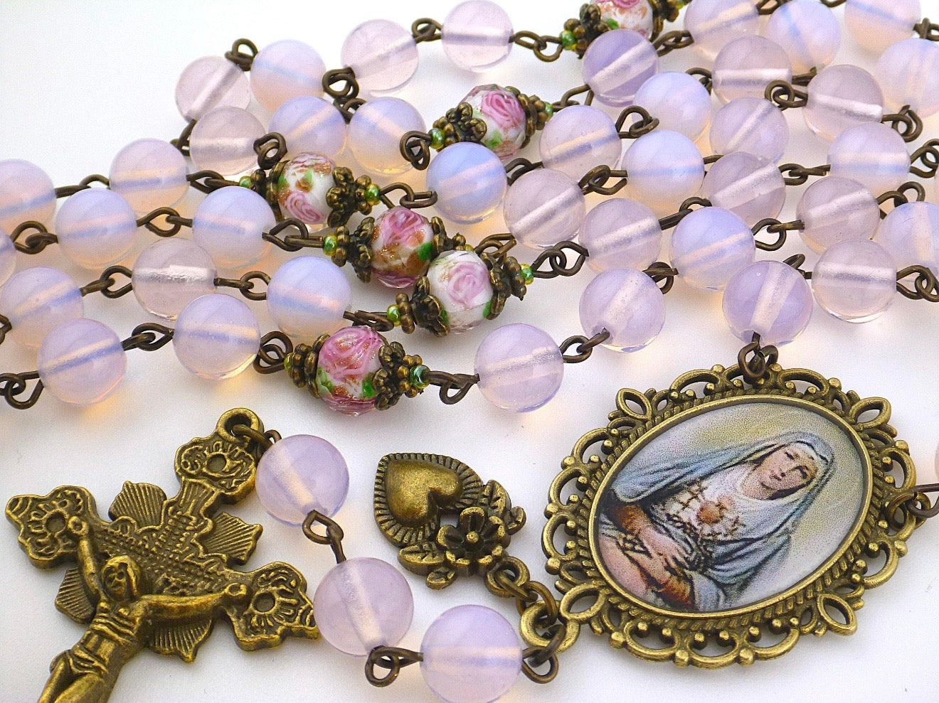 Metresili Blessed Rosary + Pink Opaline + Love + Money