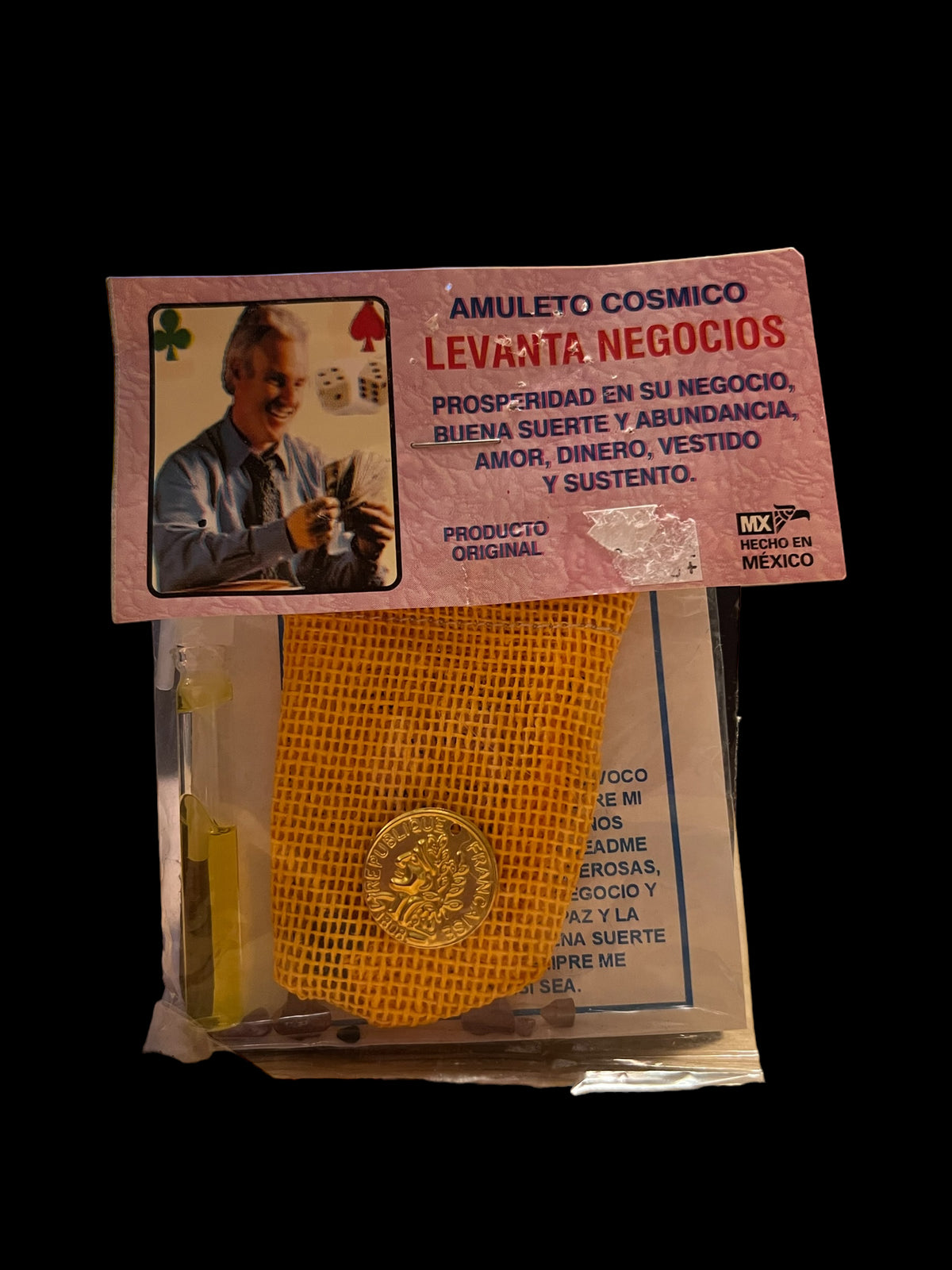 Levante Negocios Amulet + Better Business + Money + Prosperity + Made in Mexico + Amuleto + Morralito