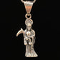 Santa Muerte Silver Necklace + Sterling Silver .925 + Protection + Money + Blessed + Love + Made in Mexico + Stainless Steel Chain