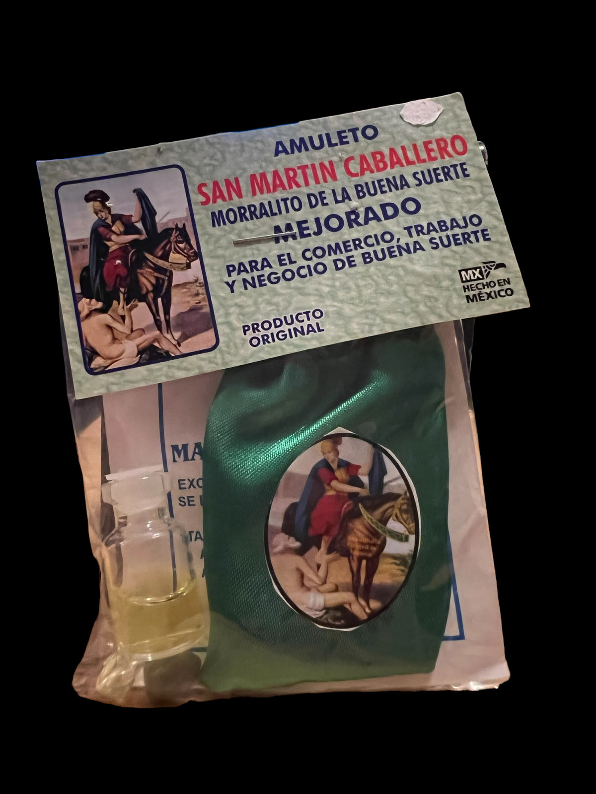 San Martin Amulet + Saint Martin + Luck + Made in Mexico + Amuleto + Morralito
