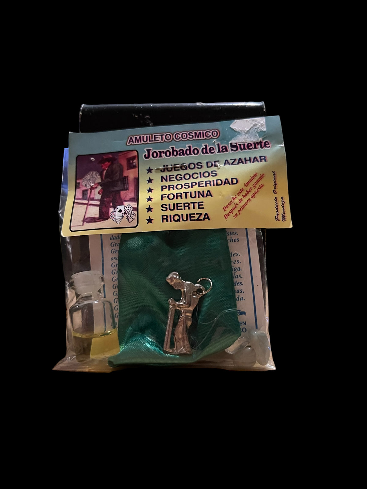 Jorobado de la Suerte Amulet + Luck + Money + Made in Mexico + Amuleto + Morralito