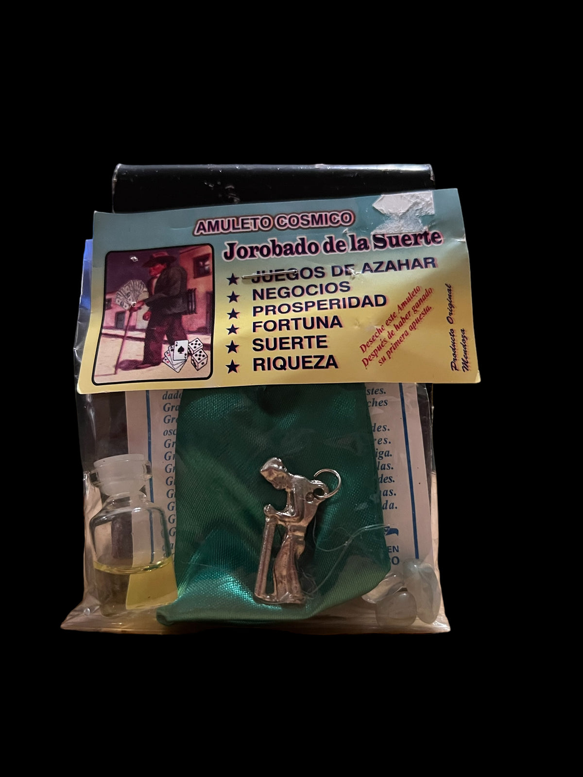 Jorobado de la Suerte Amulet + Luck + Money + Made in Mexico + Amuleto + Morralito