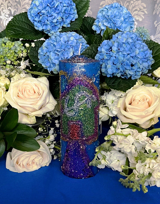House Blessing Hand-Carved Candle + Home