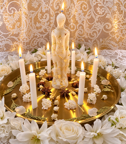 Trabalho com Vela Descruza da Santa Muerte + Descruza + Limpeza + Cura + Bênção + Equilíbrio + Abre-Caminho