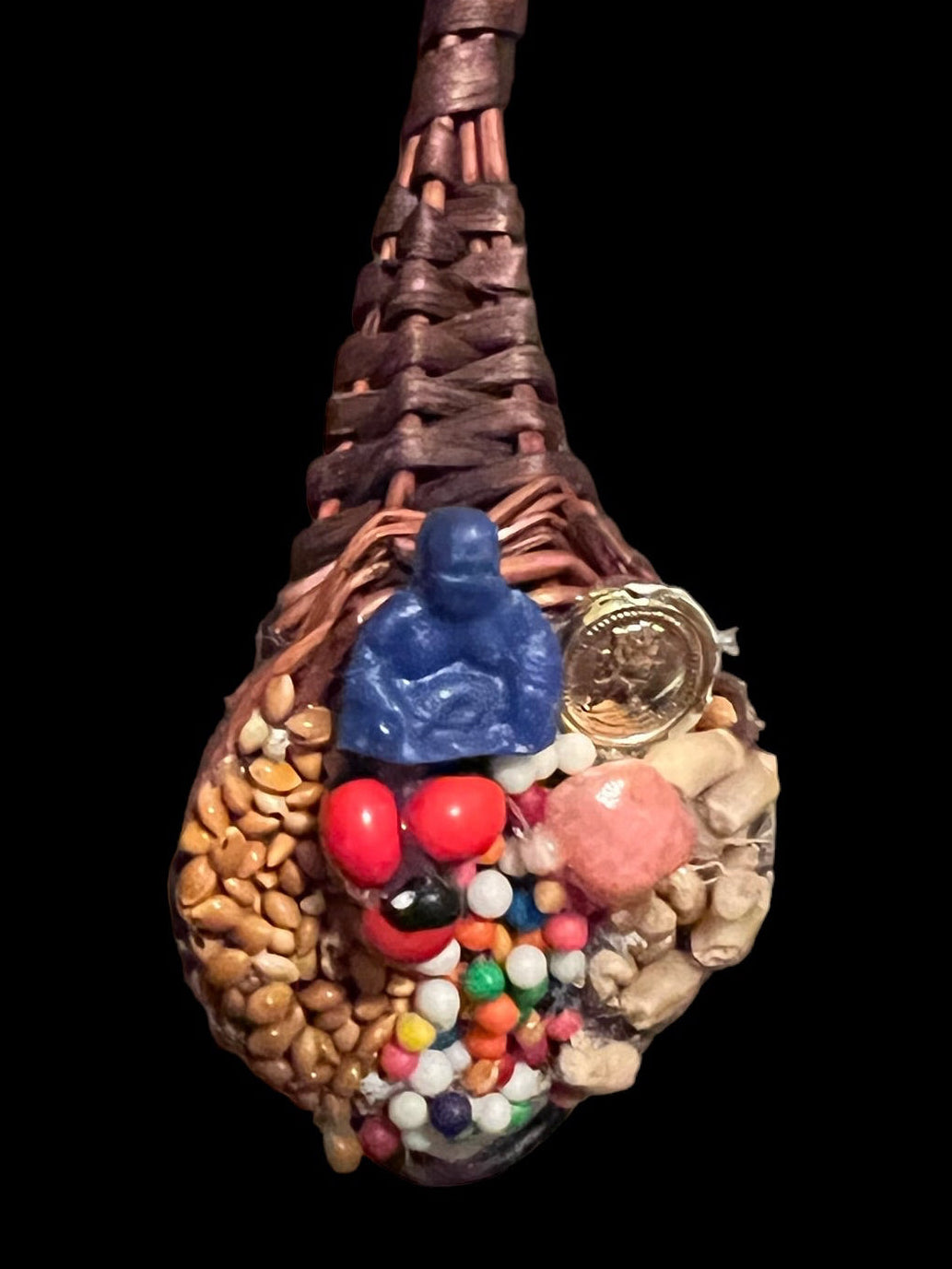 Levante Negocios Cornucopia Amulet + Better Business + Money + Prosperity + Made in Mexico + Amuleto + Morralito + Blessed