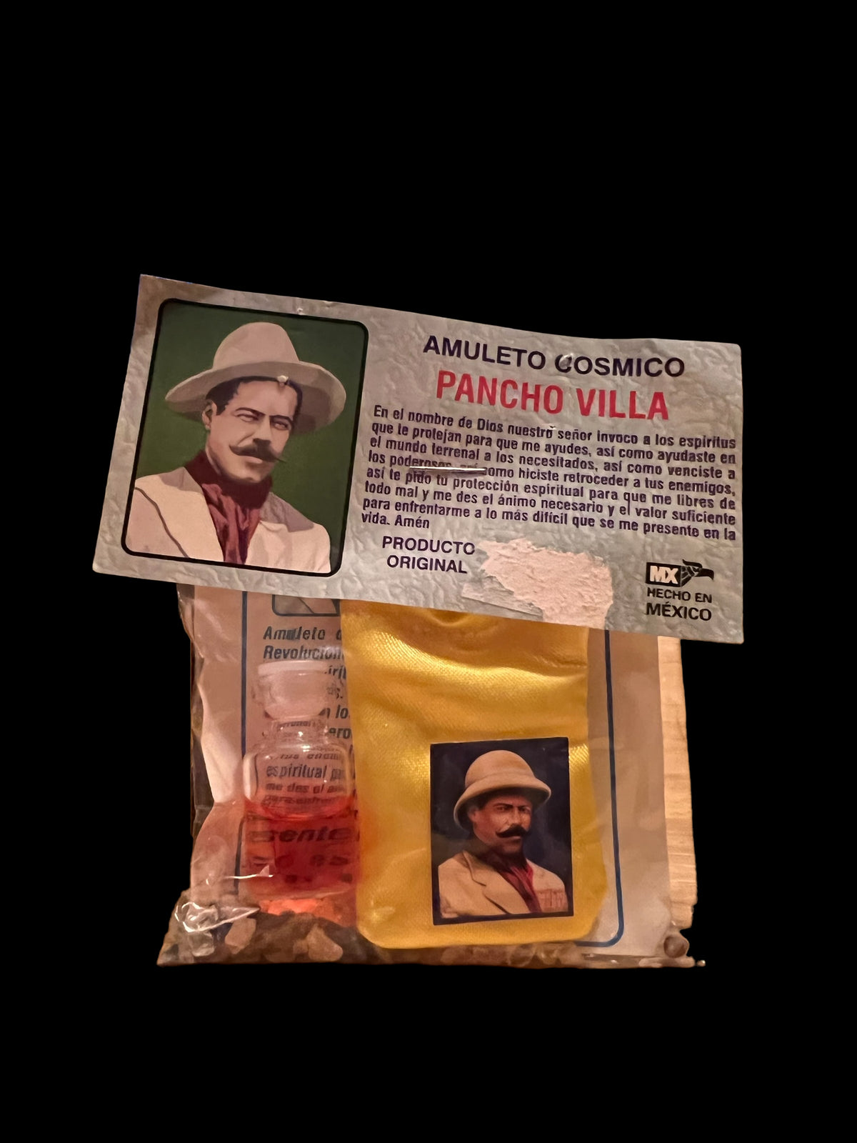 Pancho Villa Amulet + Protection + Victory Over Enemies + Made in Mexico + Amuleto + Morralito