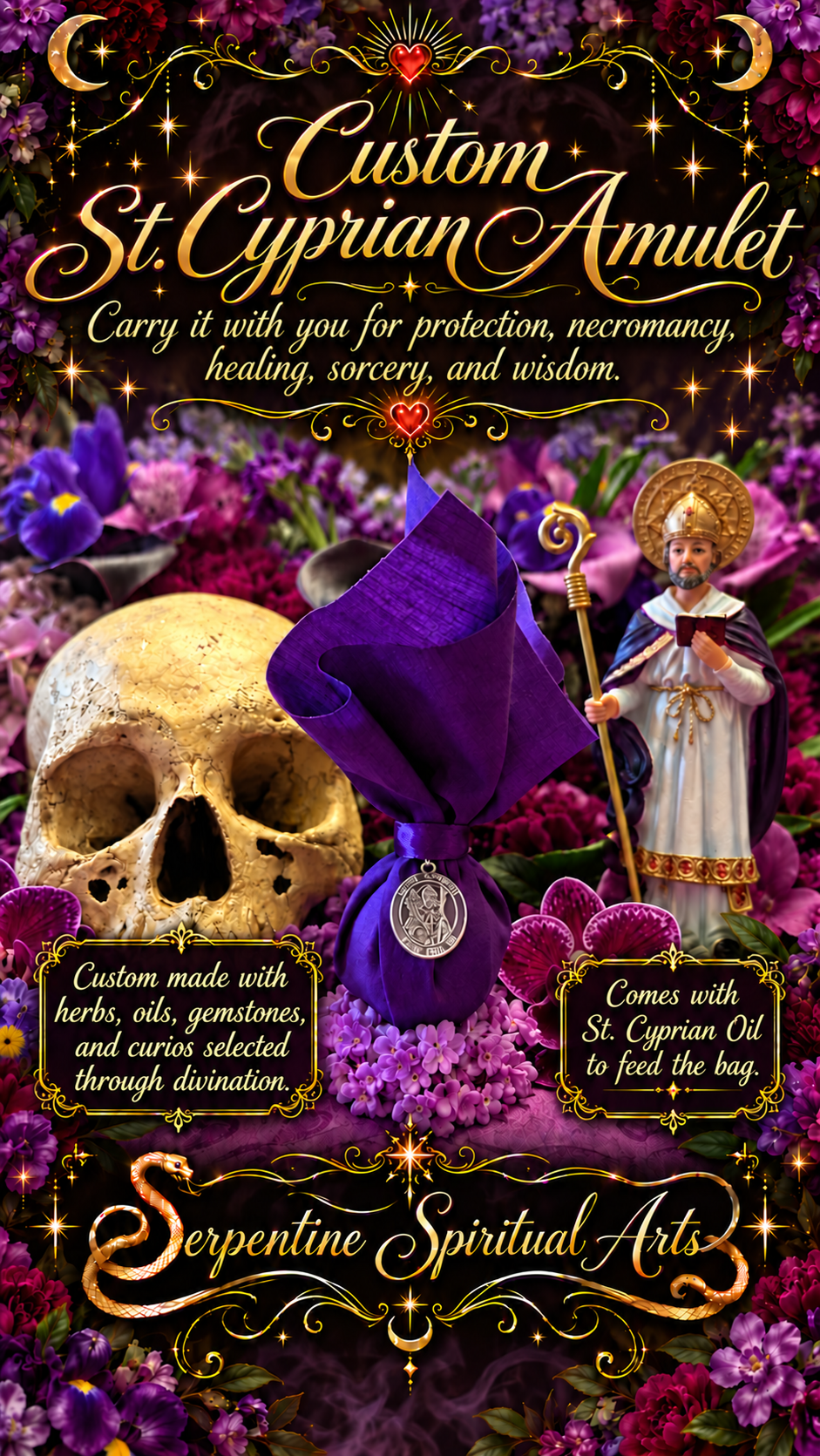Saint Cyprian Amparo + Protection + Santa Muerte