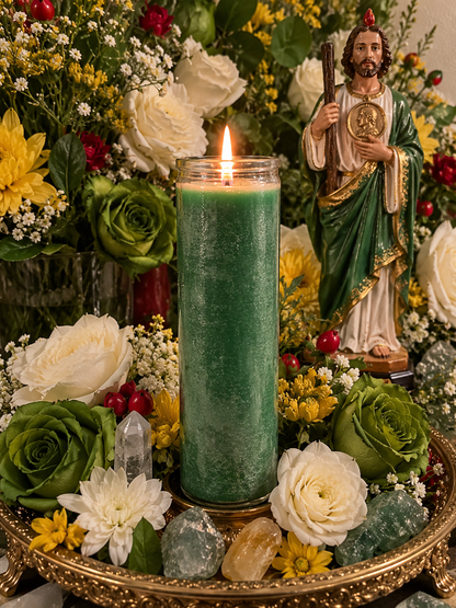 Saint Jude Novena Candle Working + Miracles + Healing + Fast Luck + Money + Protection + Stable Employment + Blessing