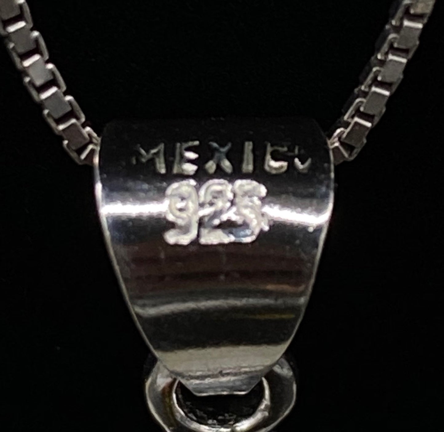 Santa Muerte Silver Necklace + Sterling Silver .925 + Protection + Money + Blessed + Love + Made in Mexico + Stainless Steel Chain