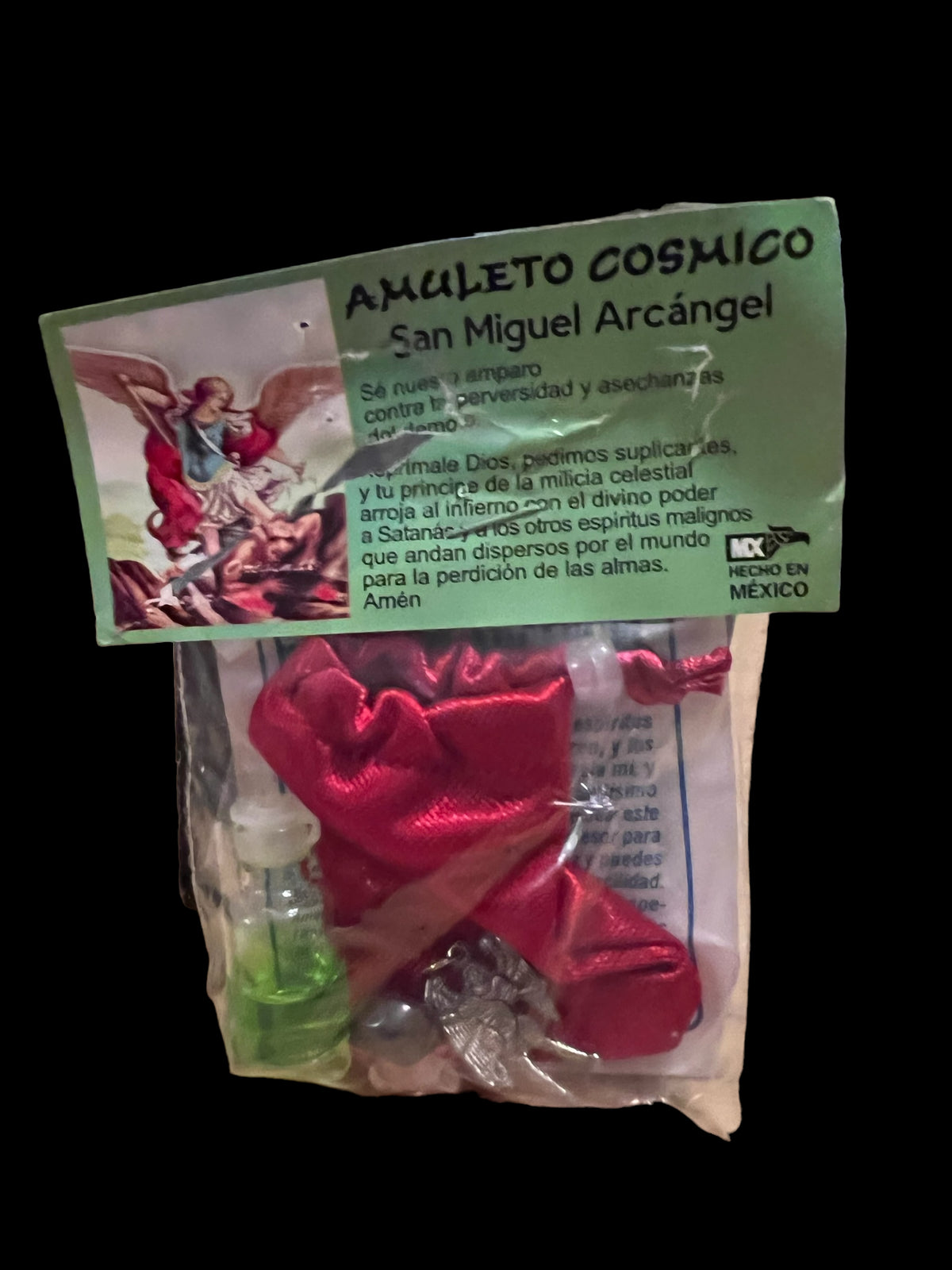 San Miguel Amulet + Saint Michael + Protection + Made in Mexico + Amuleto + Morralito + Archangel