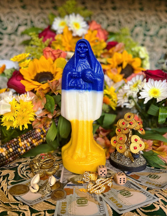 Santa Muerte Abre Camino Candle Working + Road Opener + Money + Love + Removing Obstacles + Luck + Career + Business