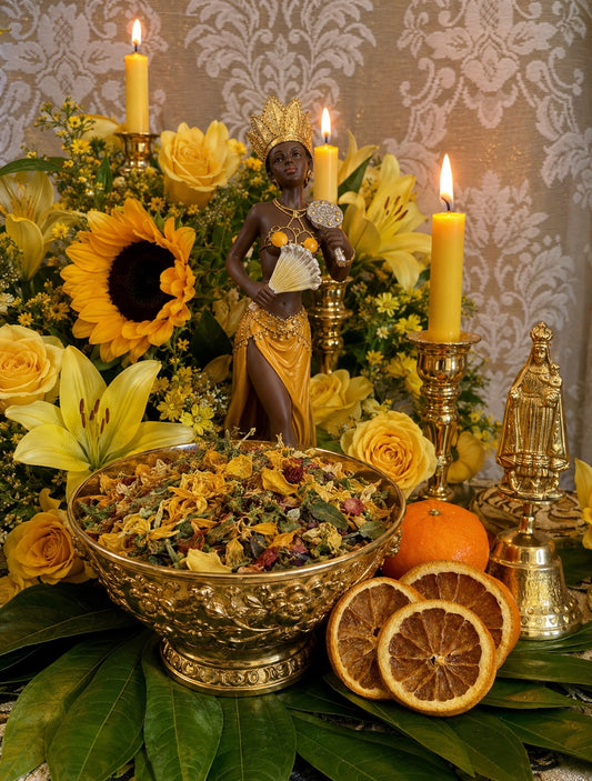 Oshun Herbs + African Spirit of Love & Prosperity + Orisha + Santeria + Ifa + Blessed