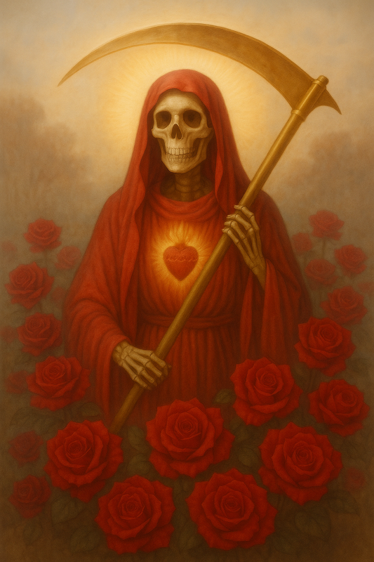 Santa Muerte Roja Candle Working + Love Spell + Domination + Money + Passion + Marriage + Legal Issues + Family + Fertility