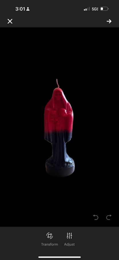 Trabalho com Vela de Reversão da Santa Muerte + Justiça + Devolução ao Remetente