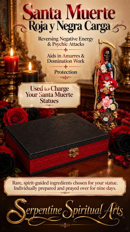 Carga da Santa Muerte Roja y Negra + Reversão + Dominação + Estátua consagrada + Santíssima Muerte