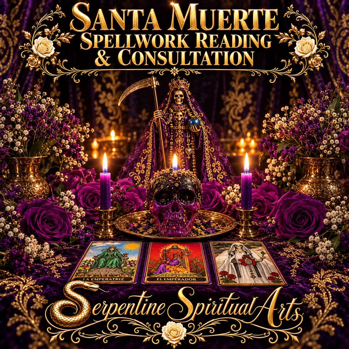 Leitura e Consulta de Trabalho com Feitiços de Santa Muerte + Consulta