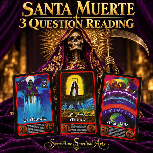 Santa Muerte Three Questions Reading + Consulta + Plática