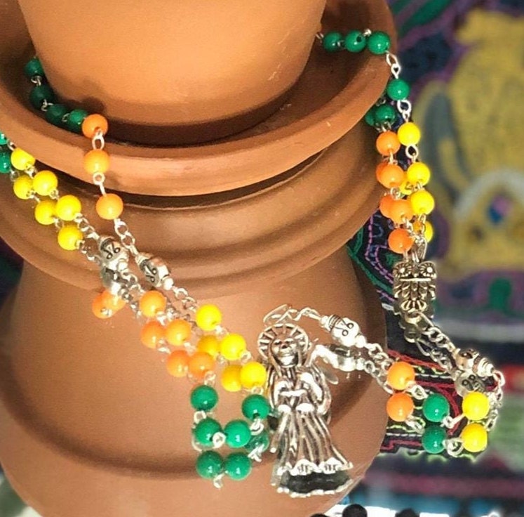 Santa Muerte Rosary + Abre Camino or Reversing + Blessed + Handcrafted