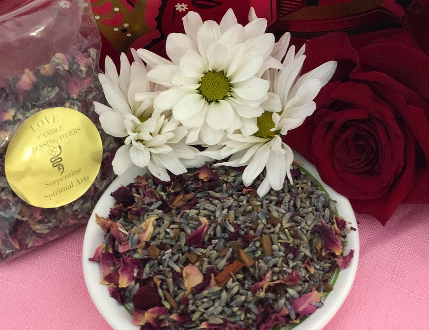 Love Herbs + Passion + Candle Dressing + Hoodoo + Voodoo + Conjure + Blessed