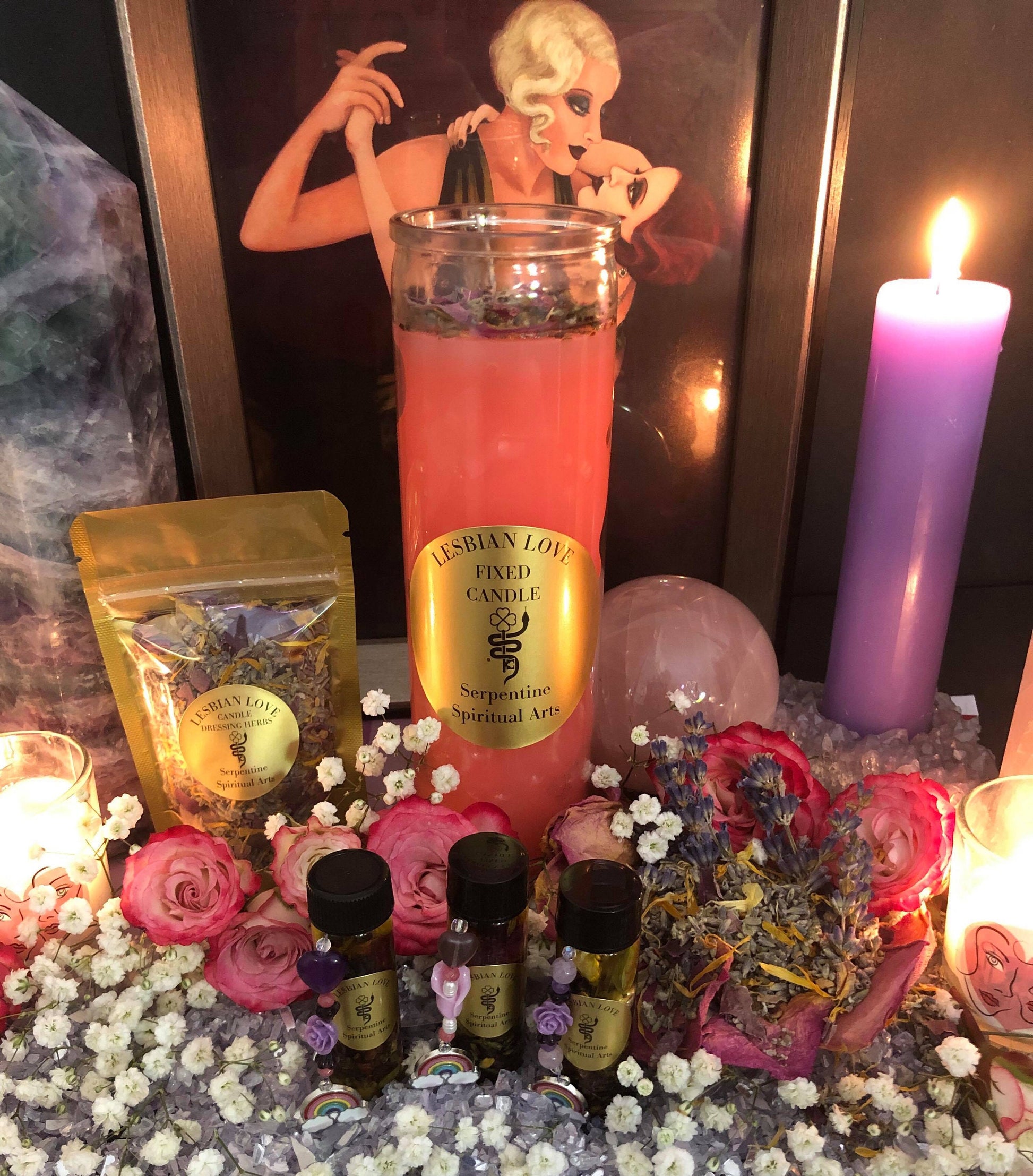 Madam & Eve Lesbian Love Herbs + Candle Dressing + Blessed