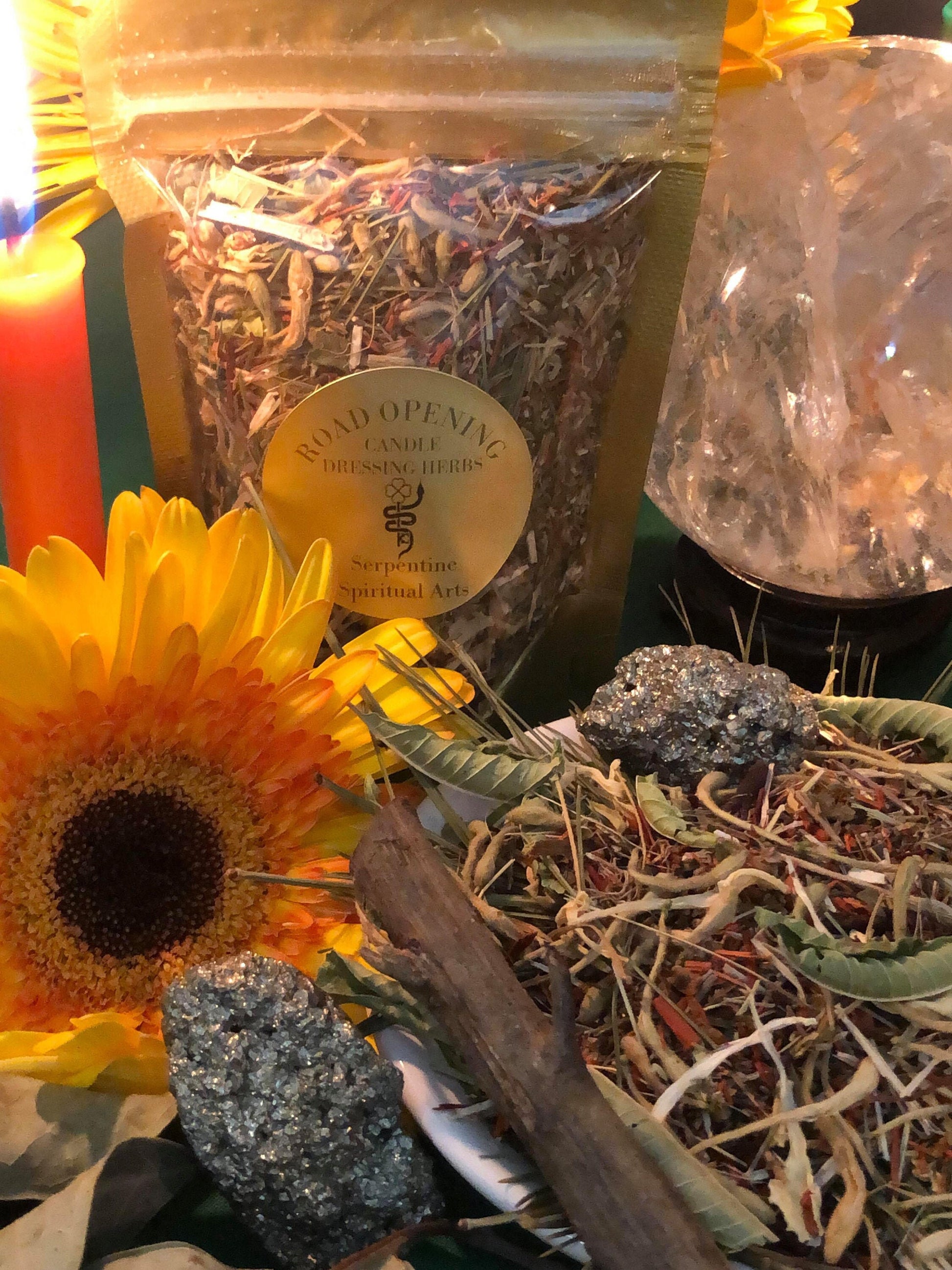 Road Opening Herbs + Candle Dressing + Abre Camino + Blessed