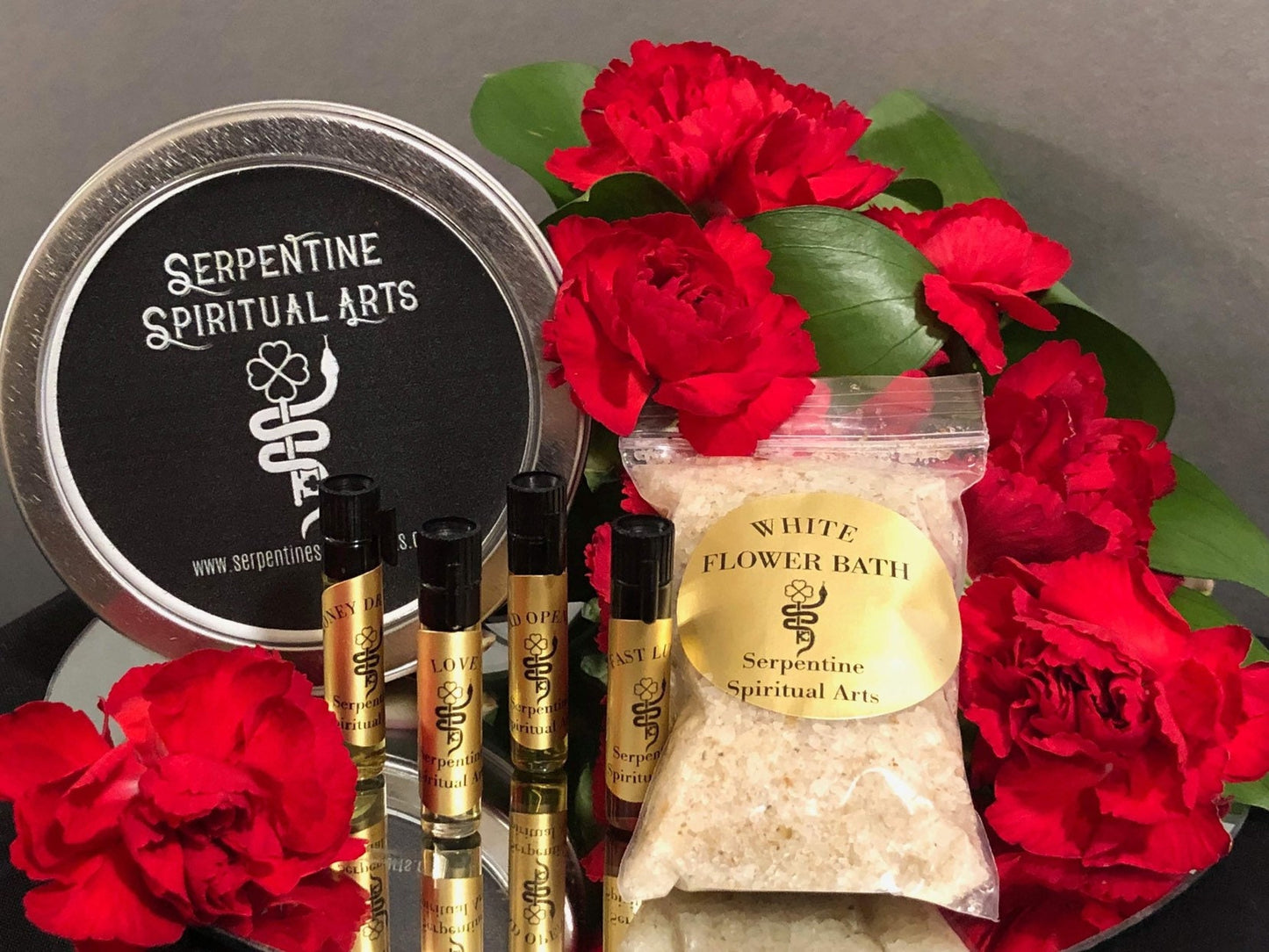Conjure Oil and White Flower Bath Sample Set