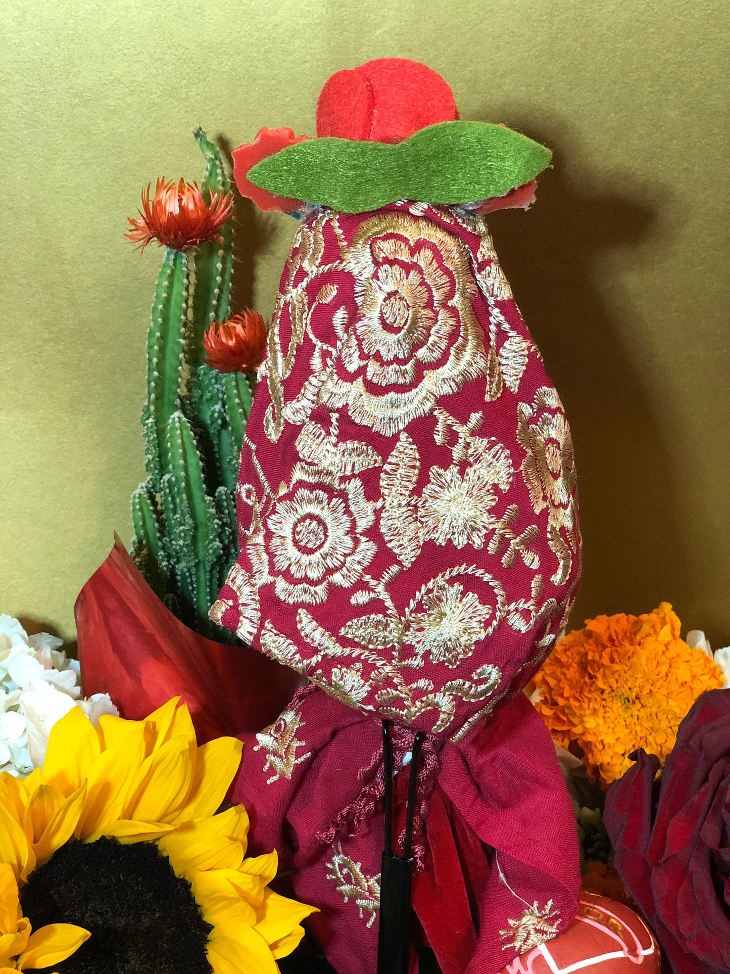 Santa Muerte Roja Doll + Dia de los Muertos + Love + Poppet + Blessed
