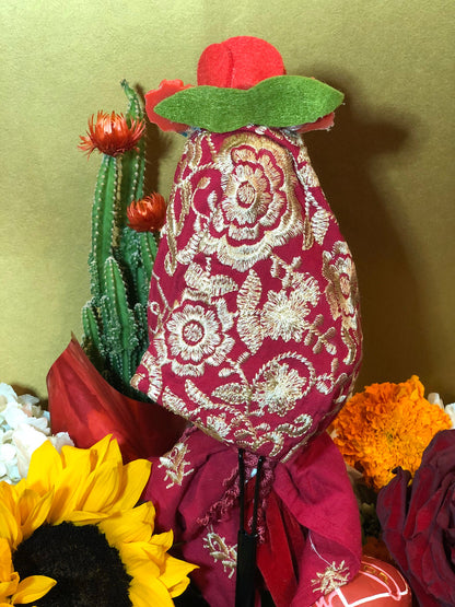 Santa Muerte Roja Doll + Dia de los Muertos + Love + Poppet + Blessed