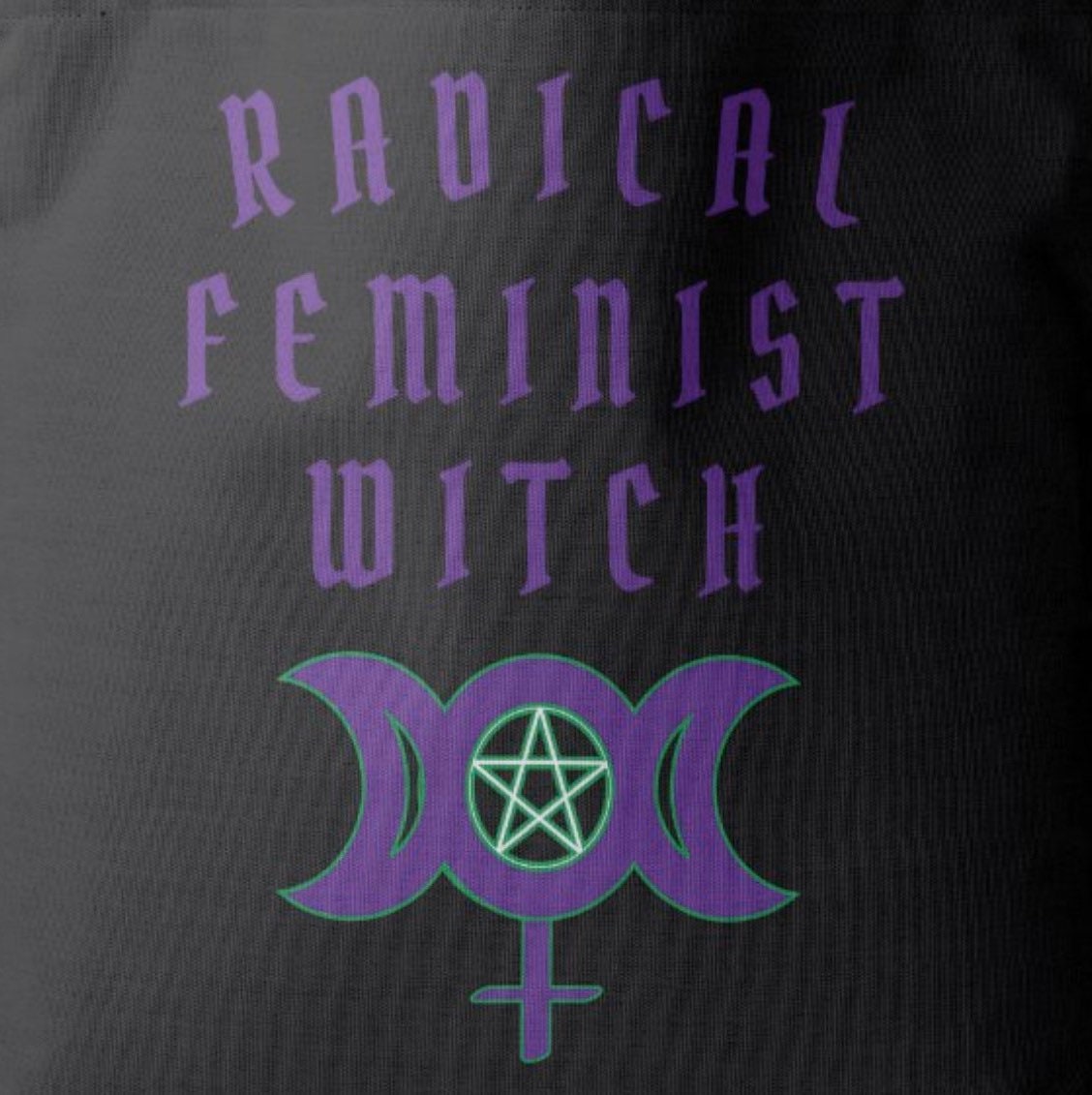 Radical Feminist Witch Tote Bag (Red or Purple)