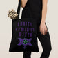 Radical Feminist Witch Tote Bag (Red or Purple)