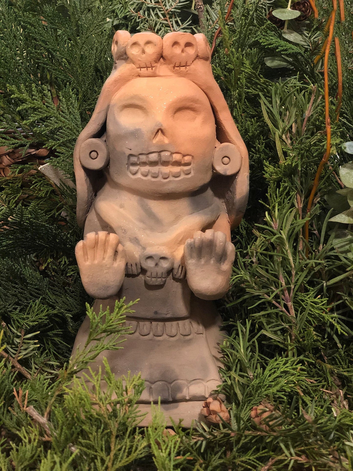 Cihuateteo Statue (La Llorona) Traditionally Handcrafted from Mexican Clay