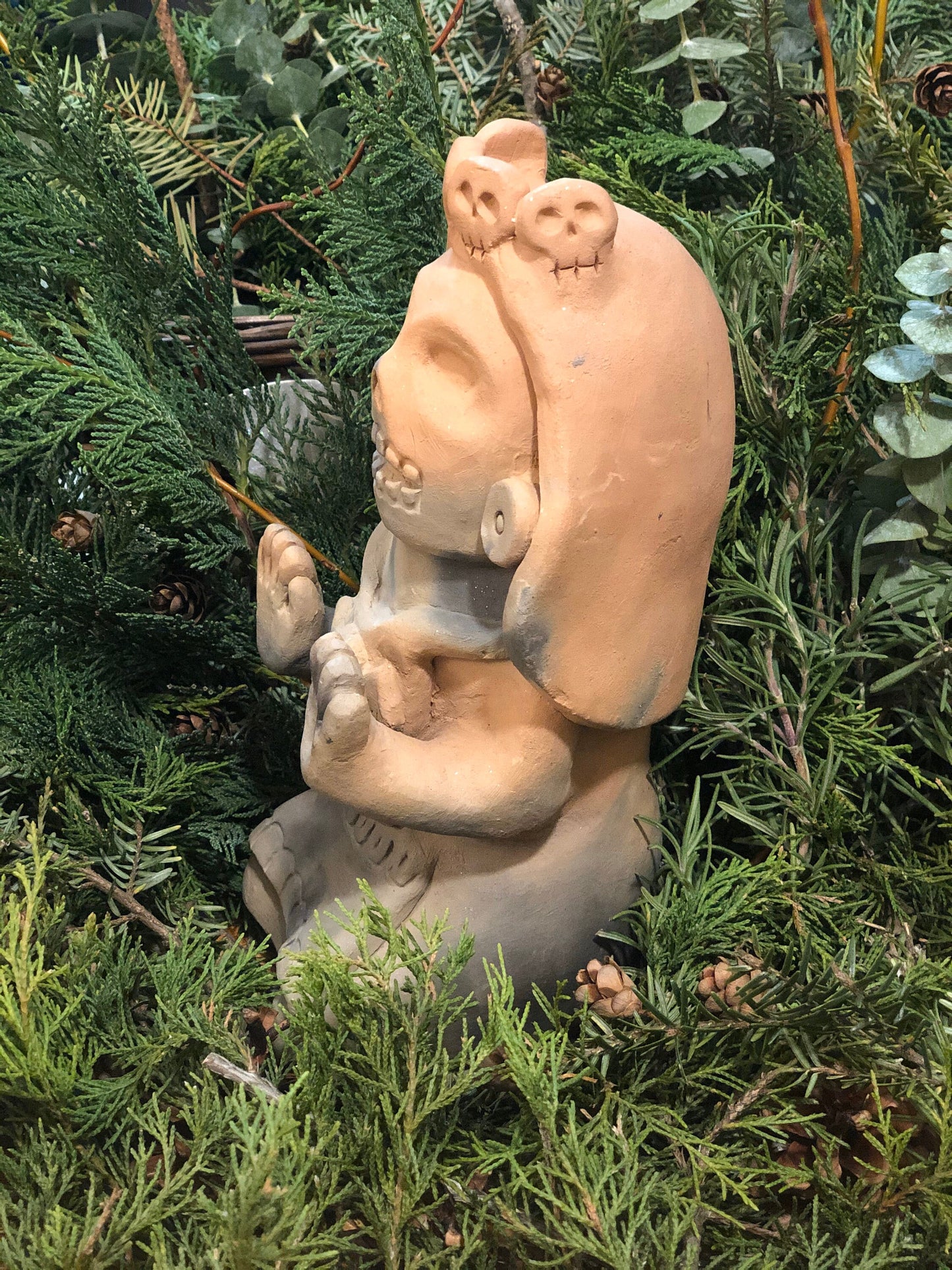 Cihuateteo Statue (La Llorona) Traditionally Handcrafted from Mexican Clay