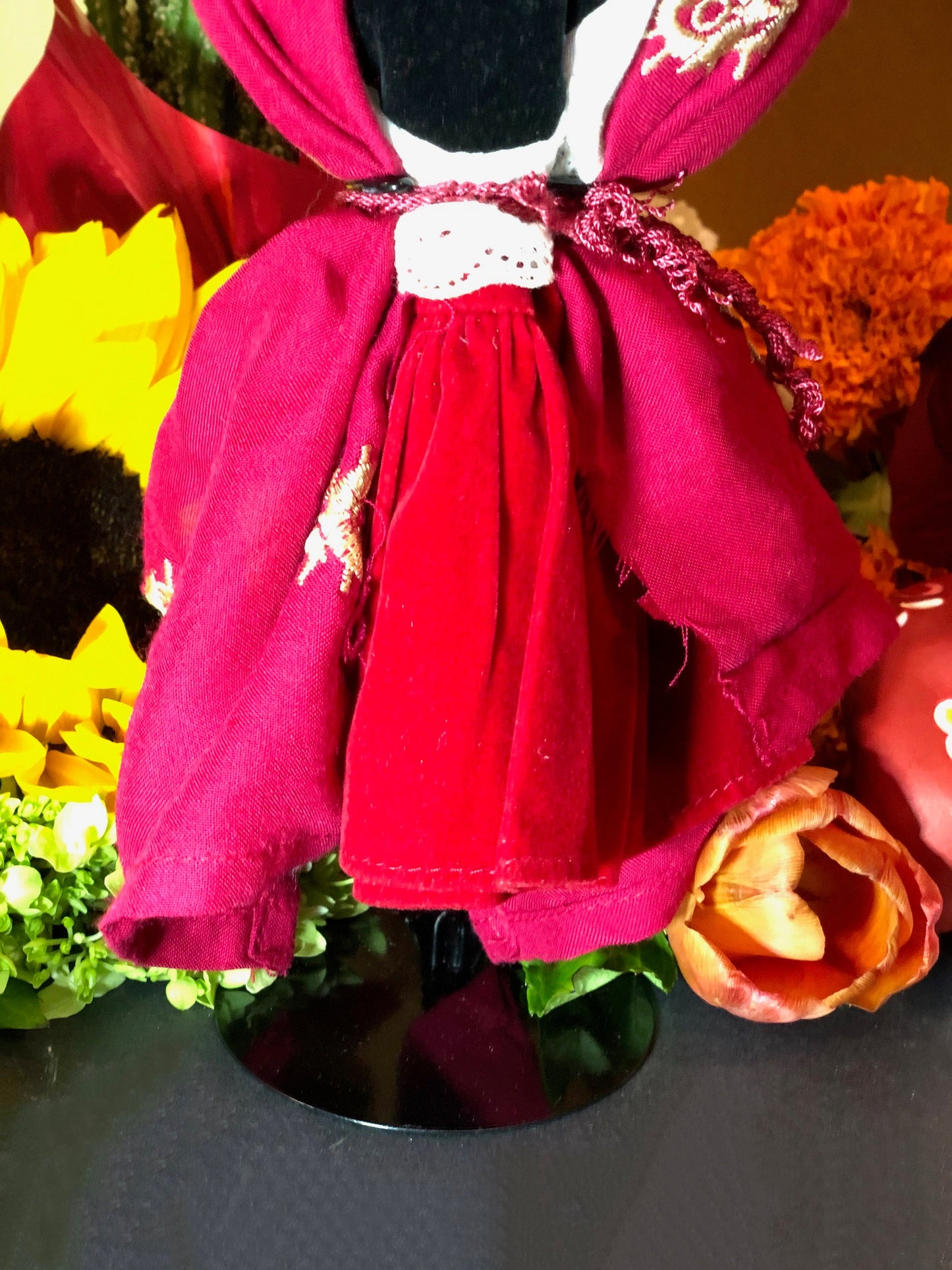 Santa Muerte Roja Doll + Dia de los Muertos + Love + Poppet + Blessed