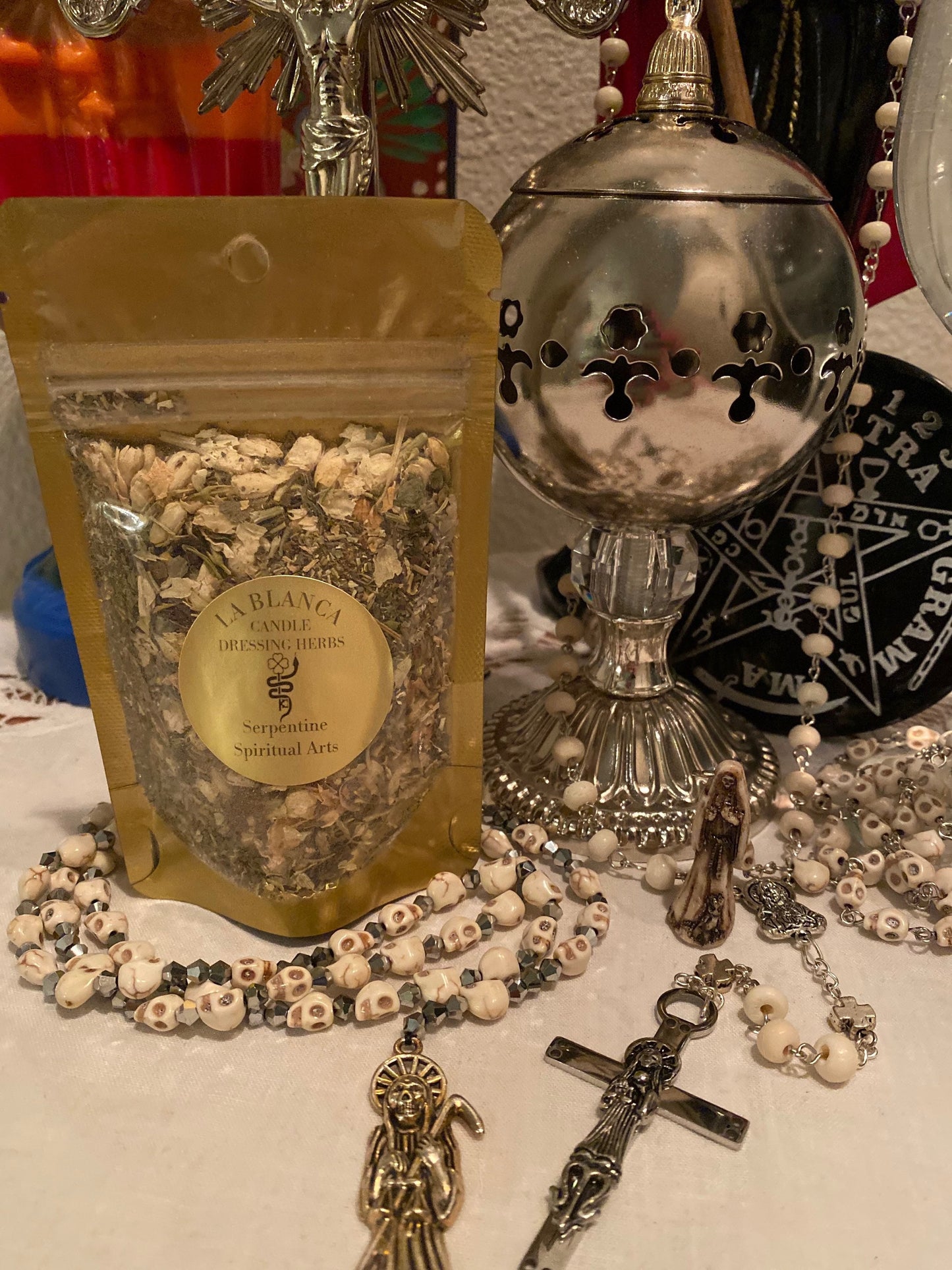 Santa Muerte Blanca Herbs + Santisima + La Flaca + Cleansing + Blessed