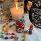 Santa Muerte Siete Colores Rosary + Siete Potencias + All-Purpose + Love + Money + Protection + Sterling Silver Plated Chain + Handcrafted