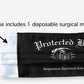 Protected by Santa Muerte Face Mask with Insert