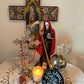 Santa Muerte Rosary + Three Robes + Traditional Colors + Blessed + Sterling Silver Plated Chain + Handcrafted + Rosario