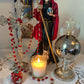 Santa Muerte Rosary + Three Robes + Traditional Colors + Blessed + Sterling Silver Plated Chain + Handcrafted + Rosario