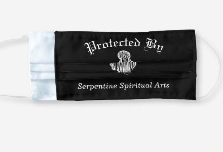 Protected by Santa Muerte Face Mask with Insert