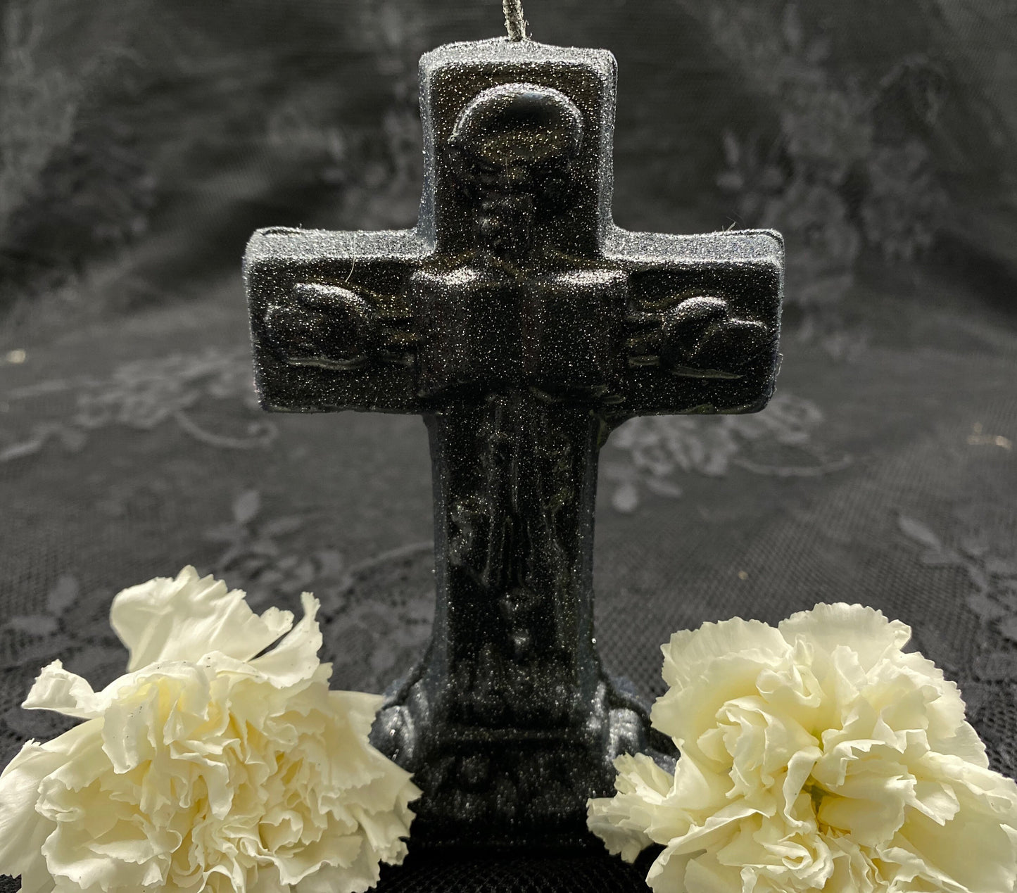 Crucifix Candle + Cross + Hoodoo + Conjure + Divine Assistance