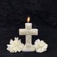 Crucifix Candle + Cross + Hoodoo + Conjure + Divine Assistance