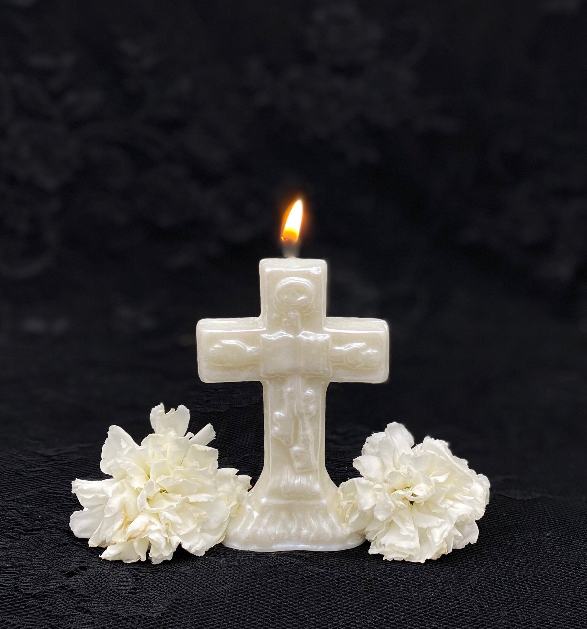 Crucifix Candle + Cross + Hoodoo + Conjure + Divine Assistance