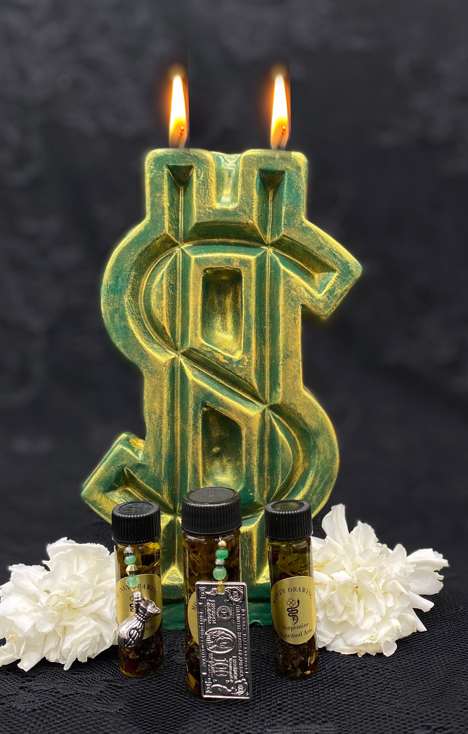 Elephant Candle + Lucky + 24K Gold Leaf + Make Money Moves