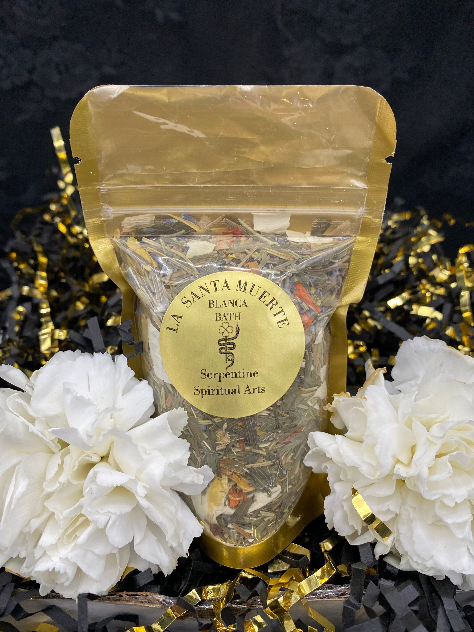 Santa Muerte Blanca Herb Bath + Use Before Workings + Santisima + La Flaca + Cleansing + Healing + Peace + Balance +
