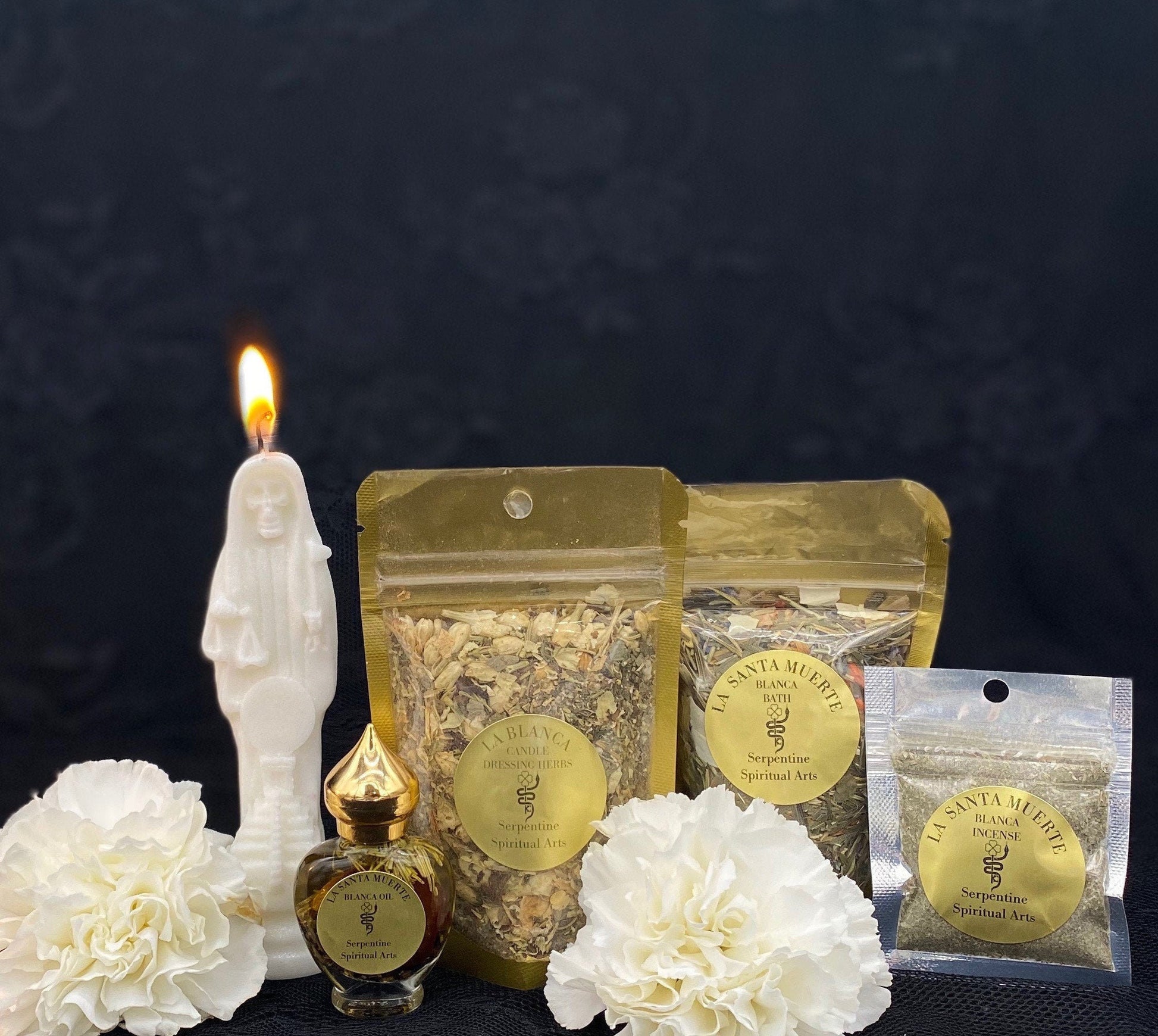 Santa Muerte Blanca Ritual Set + Purity + Psychic + Healing
