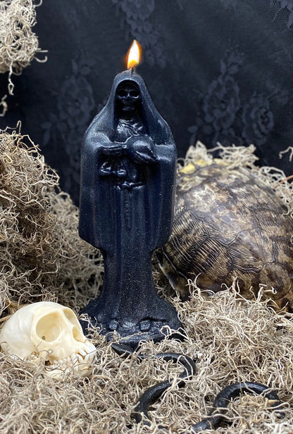 Santa Muerte Negra Ritual Set + Protection + Reversing + Witchcraft + Controlling + Necromancy + Revenge + Blessed