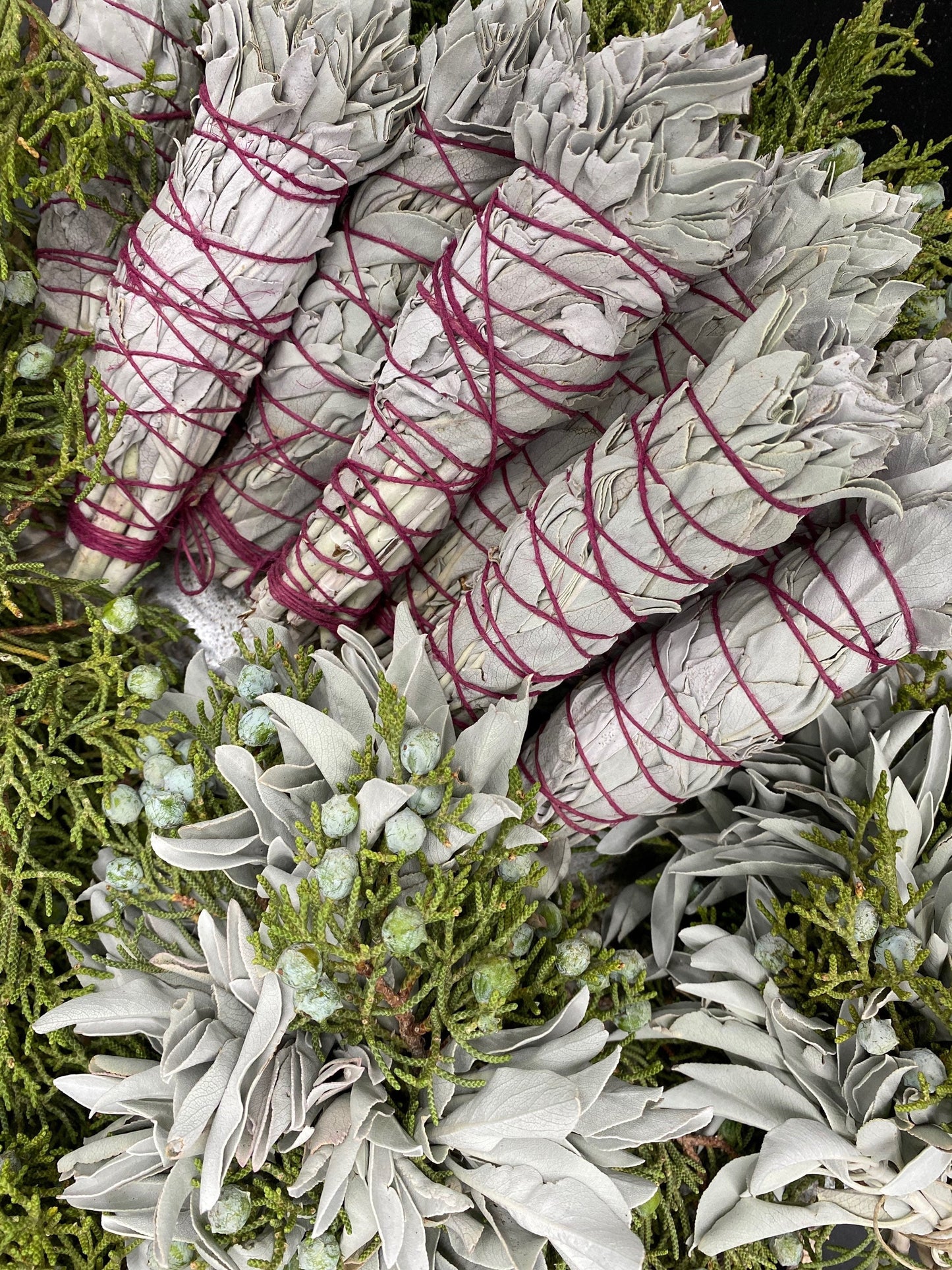 FRESH Wildcrafted White Sage Torch + Bundle with Natural Hemp Twine + Smoke Cleansing